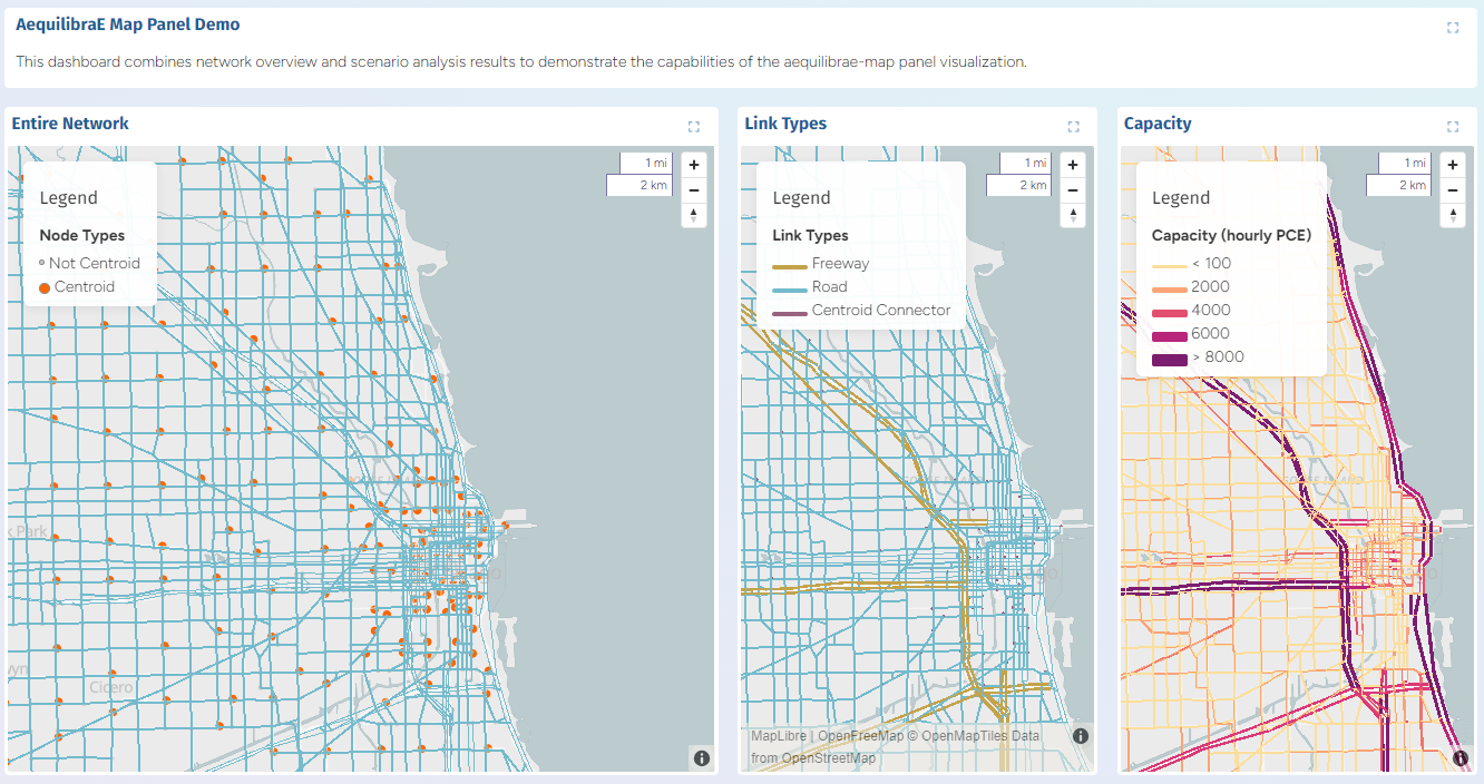AequilibraE Map Example